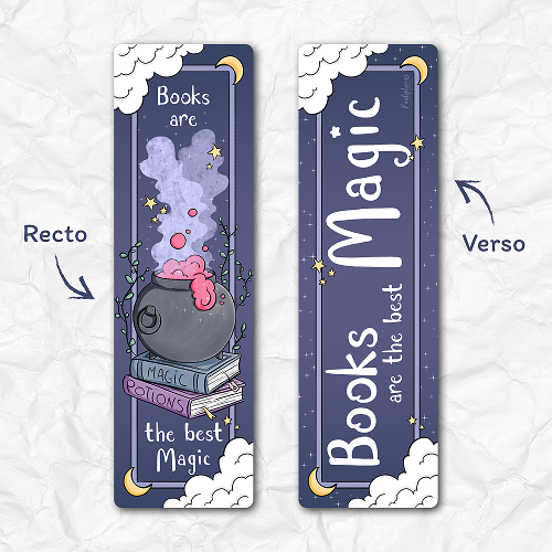 Marque-page magie plastifié