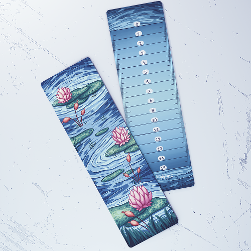 Marque-page nénuphars plastifié