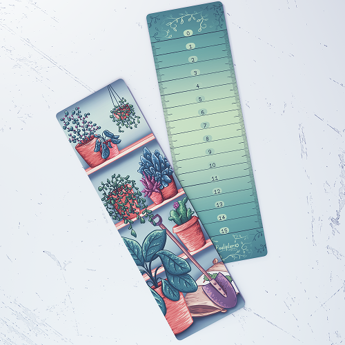 Marque-page plante plastifié