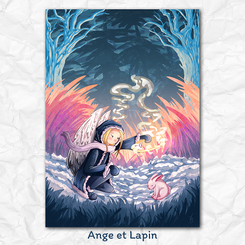 Print Ange et Lapin
