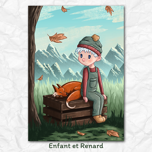Print Enfant et Renard