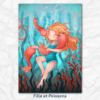Print Fille et Poisson