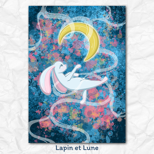 Print Lapin et Lune