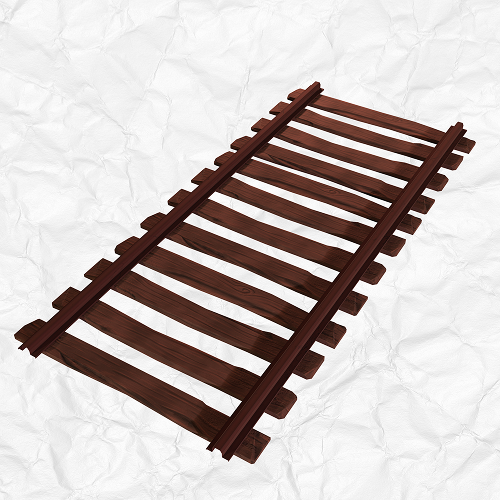 KIT 3D Asset - Train, Rails et Éléments de Nature