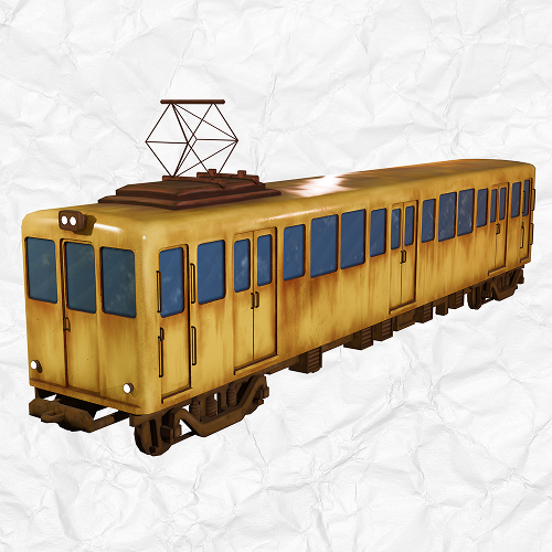 KIT 3D Asset - Train, Rails et Éléments de Nature